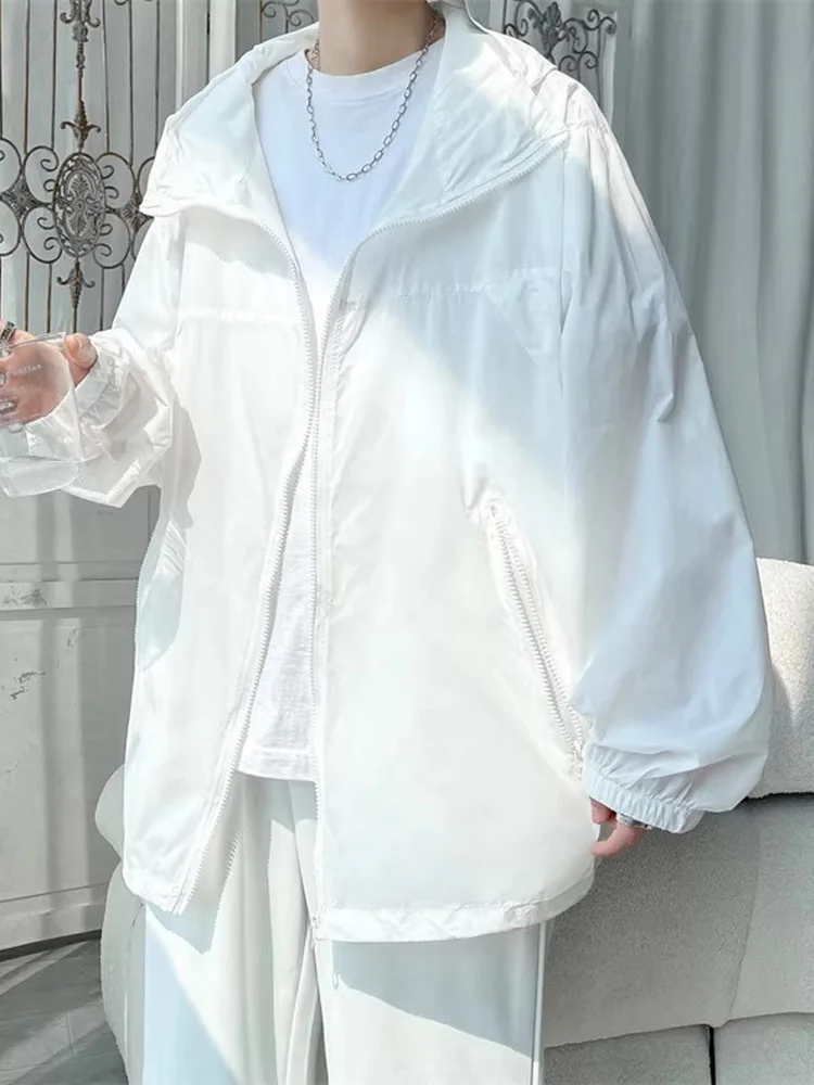 

Мужская модная летняя легкая ледяная шелковая свободная посадка Fiing Jaet UPF50, солнцезащитная верхняя одежда, повседневное уличное пальто