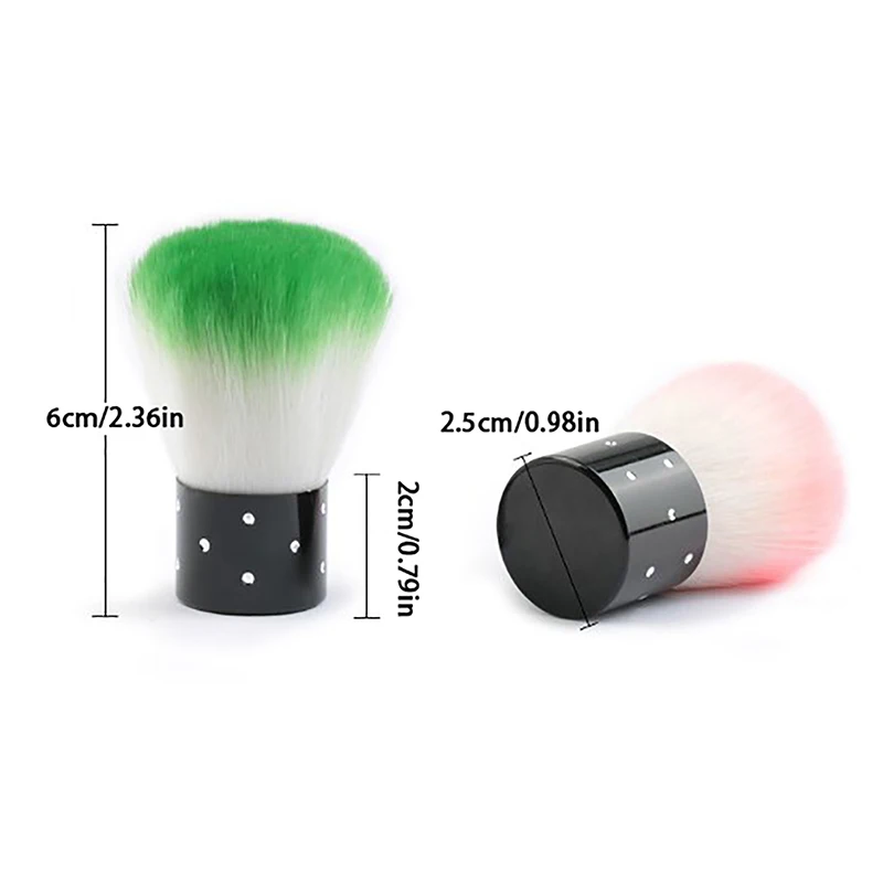 Brosse de nettoyage des ongles en nylon doux, mini manche en acier inoxydable, élimine la poussière, petits livres d'angle, outil de manucure