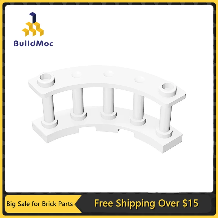 10Pcs MOC Parts 30056 Fence 4 x 4 x 2 Quarter Round Spindled with 2 Studs Compatible Brick DIY Building Block Particle Kid Toy