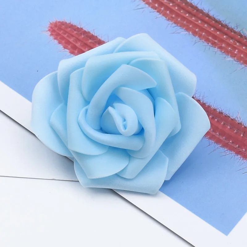 30/50 Stück Künstliche Blumen 7CM Schaumstoff Teddybär-Rosen DIY Valentinstag Geschenke Hochzeit Heim Raumdekoration Brautaccessoires – Detail 14