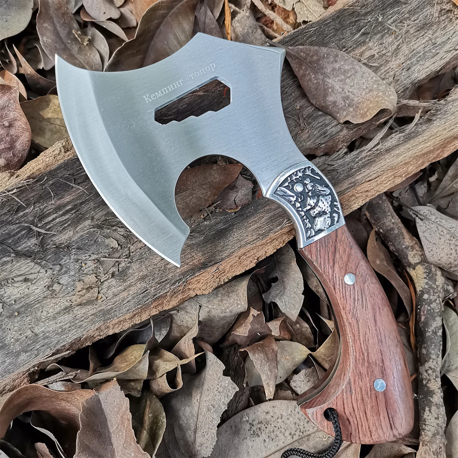 Hand Forged Sharp Tactical Axes, Jungle Chopping Small Hand Axes Outdoor Camping Hatchet High Carbon Steel Survival Axe