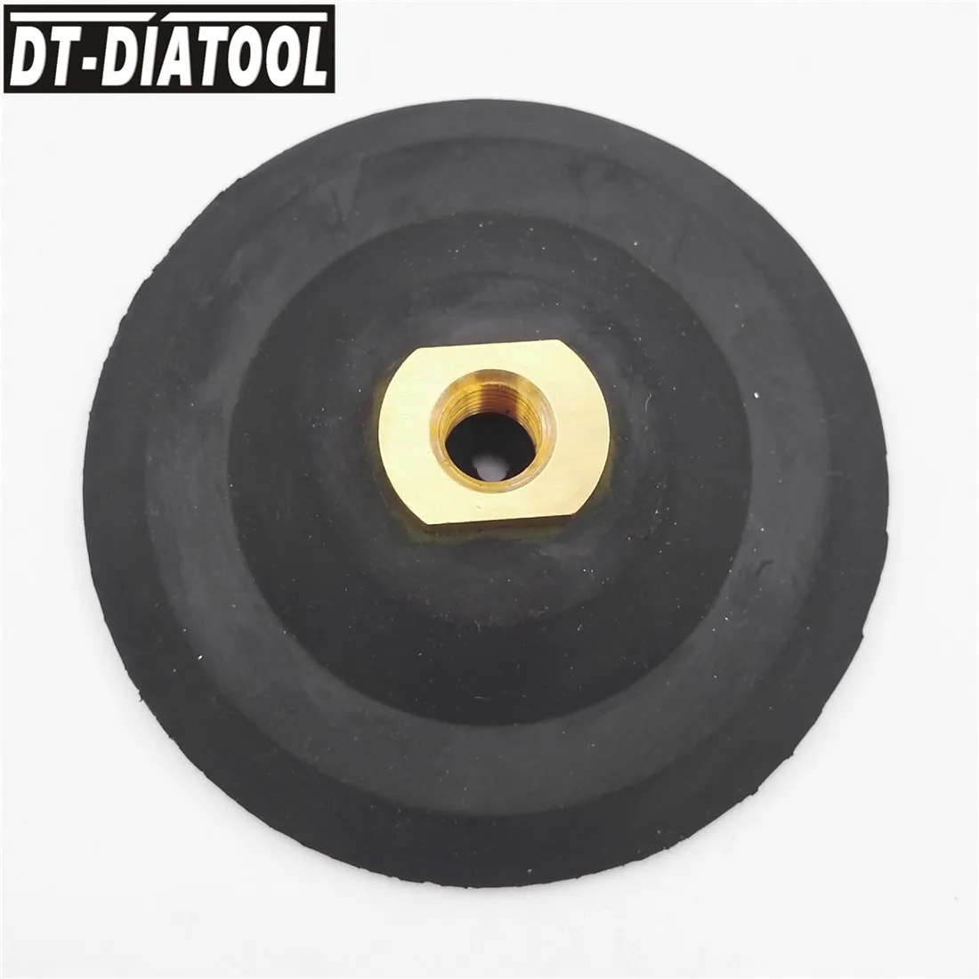 Almohadilla trasera con base de goma para pulido de diamante, diámetro de rosca M14, 100mm/4 pulgadas, 2 uds., DT-DIATOOL