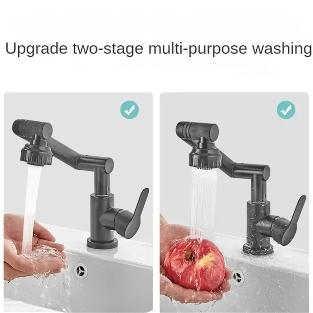 Universal Rotating Robotic Arm Faucet for Both Hot and Cold Use In Household Kitchen Bathroom Washbasins Faucet Accessorie