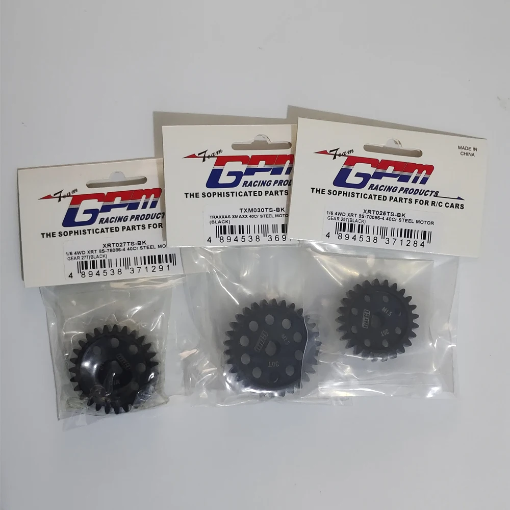 

GPM for Traxxas 1/6 XRT 1/5 X-MAXX X-Monster 6S 8S Monster Truck RC Car Metal Steel M1.5 25T 27T 30T Motor Gear Pinion 6496