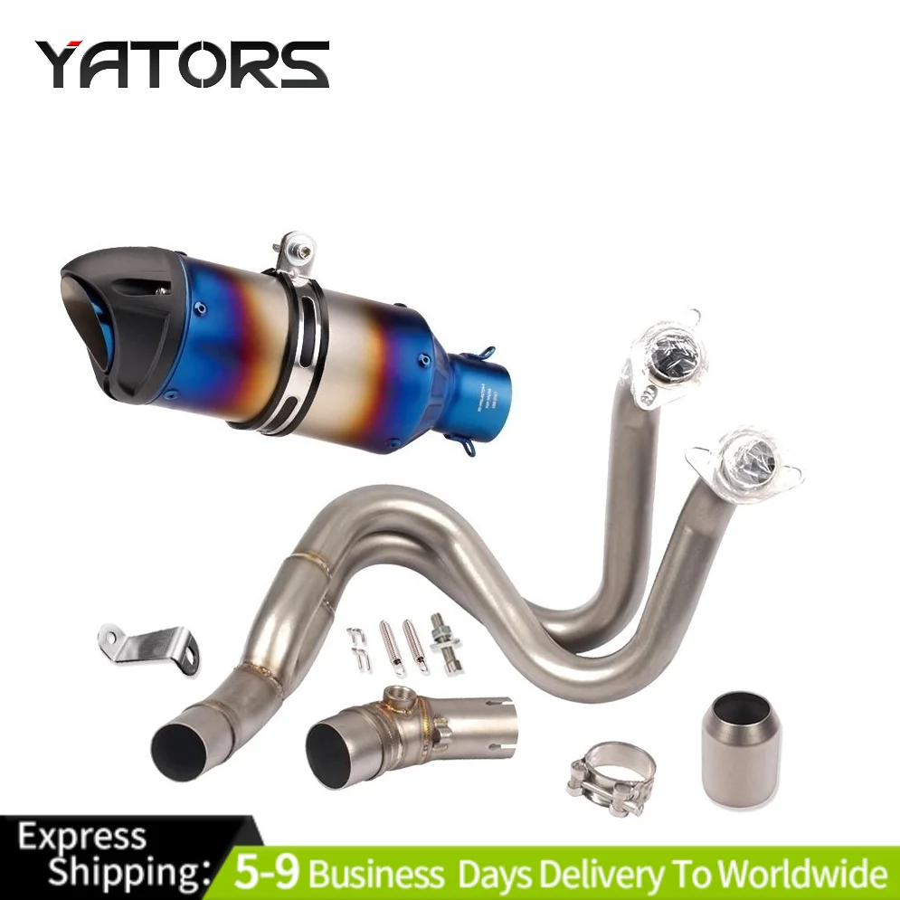 

For Kawasaki Ninja 650 Z650 Z650RS 17-25 Full Exhaust System Blue Muffler Pipe Exhausts Pipes