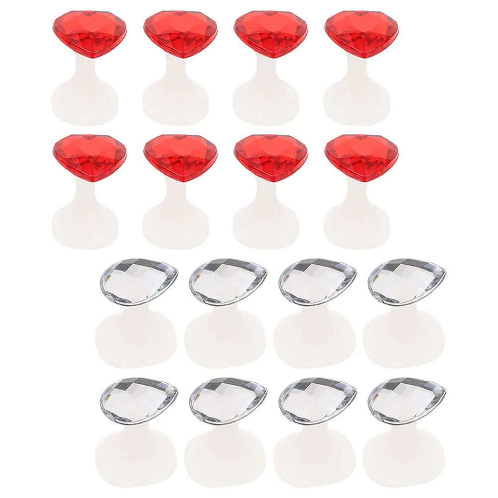 

16 Pcs Toe Separators Nail Tools Silicone Pedicure Supplies Comfortable Reusable Toe Spacers For Nail Polish Dry