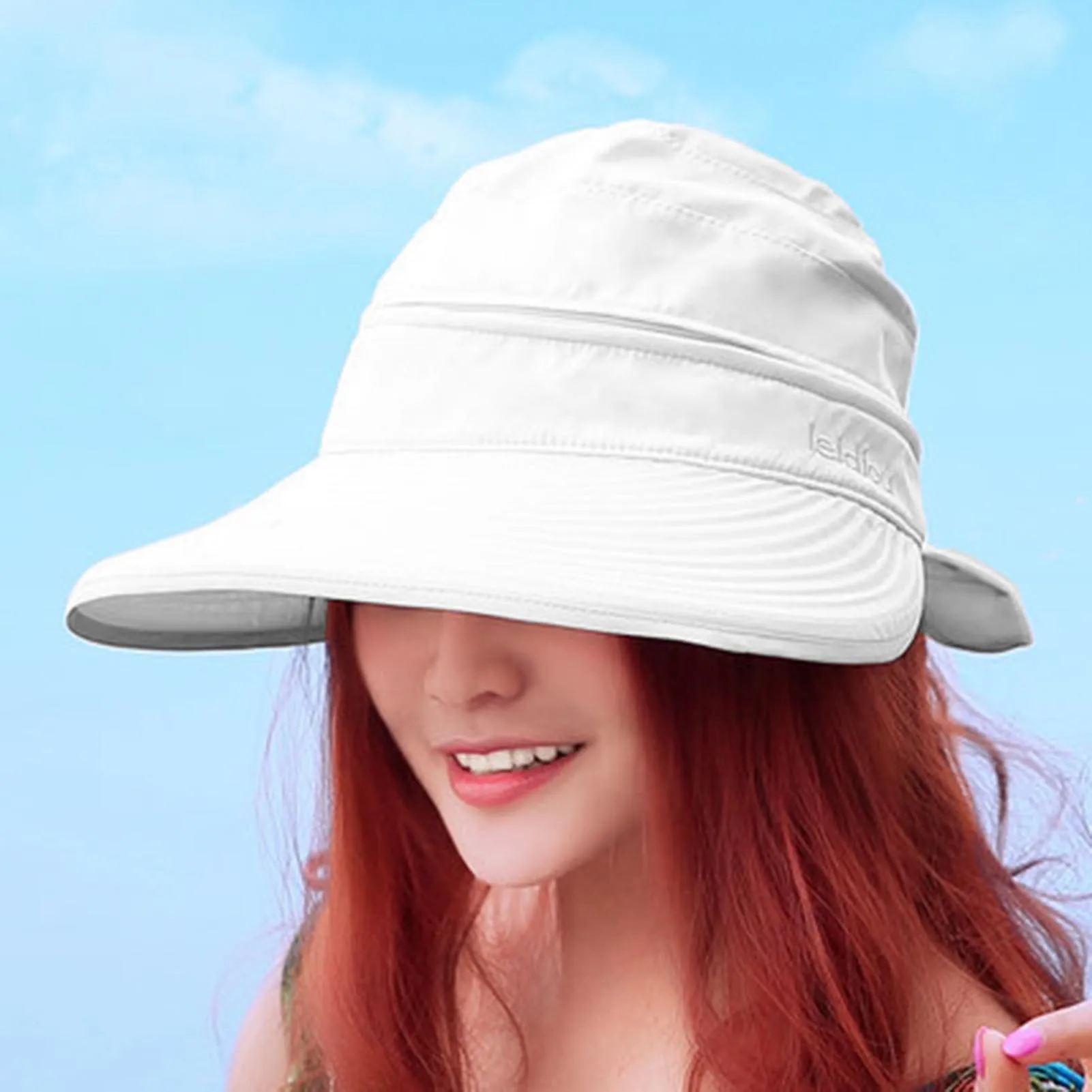 Wide Brim Sun Shade Hat Summer Caps Korean Style Hat Outdoor Beach Sun Protection Hat Sun Visor Hat for Women