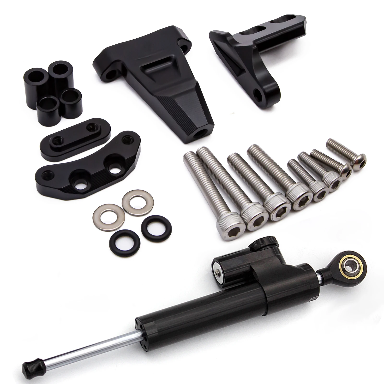 

For CFMOTO 450SR CF450SR 2022 2023 2024 Carbon Motorcycle Steering Damper Stabilizer Bracket Aluminum Mounting Support Kit