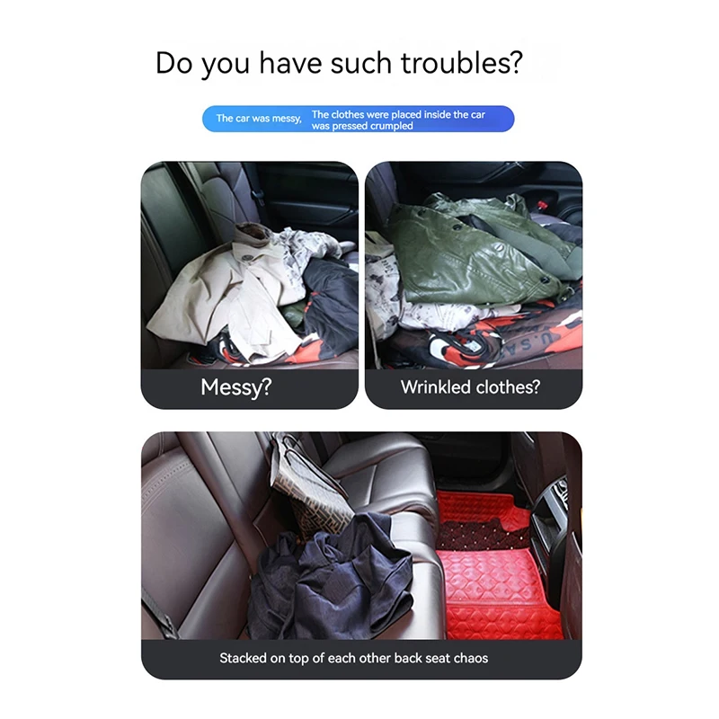 Multifunctional Car Coat Hangers Portable Soft Holder Headrest Clothes Hanger Fit for Seat Back Stand Travel Vehicle