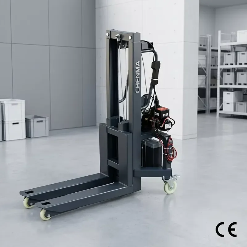 for 500kg Load Capacity 1.6m Lift Height Compact Electric Forklift Lead Acid Battery Two Stage Mast for Handling Stage Light