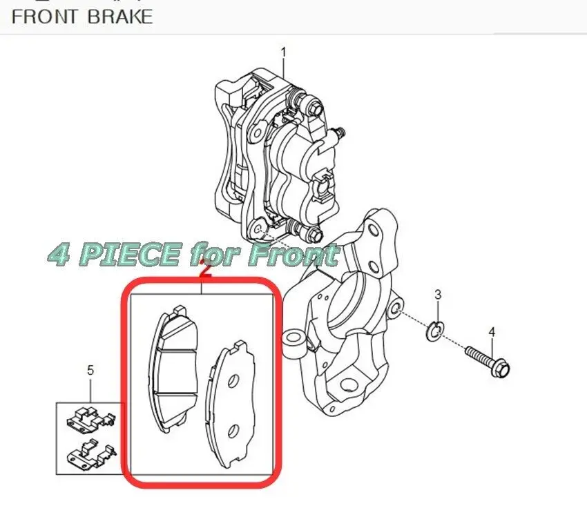 Front rear Brake Pad #4813036000 4841336000 for Ssang Yong
