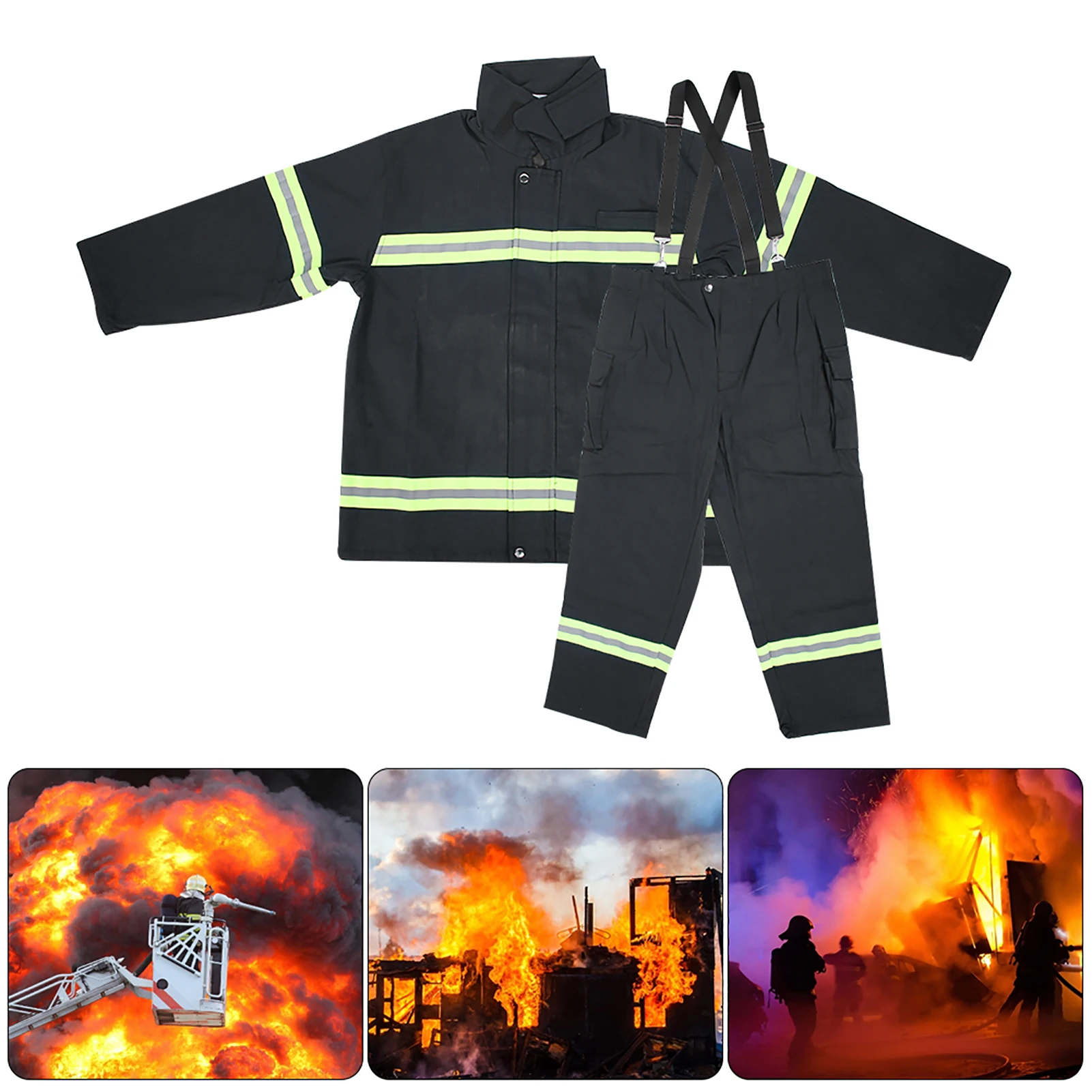 

zk30 Flame Retardant Clothing Fireproof Heatproof Firemen Protective Reflective Coat Trousers