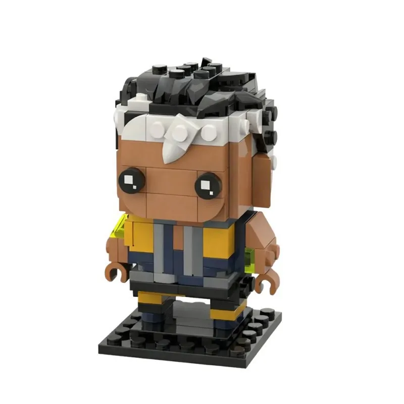 MOC DIY creative fearless contract magic edge building block square head boy assembly toy bricks children hobby collection gifts