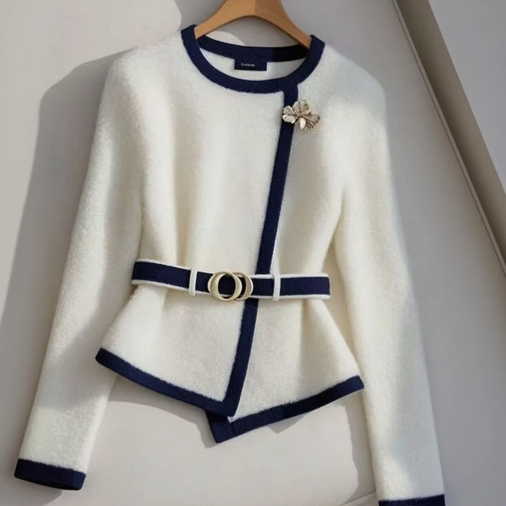 

Женское шерстяное пальто Модная верхняя одежда на весенне-осенний сезон Элегантная стильная женская одежда