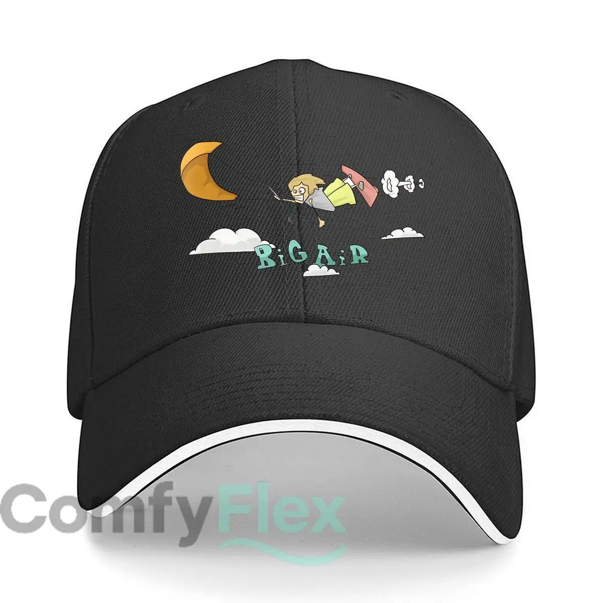 طائرة ورقية لركوب الأمواج كارتون الفن الهيب هوب قبعة الموضة الرياضة في الهواء الطلق ساندويتش قبعة بيسبول