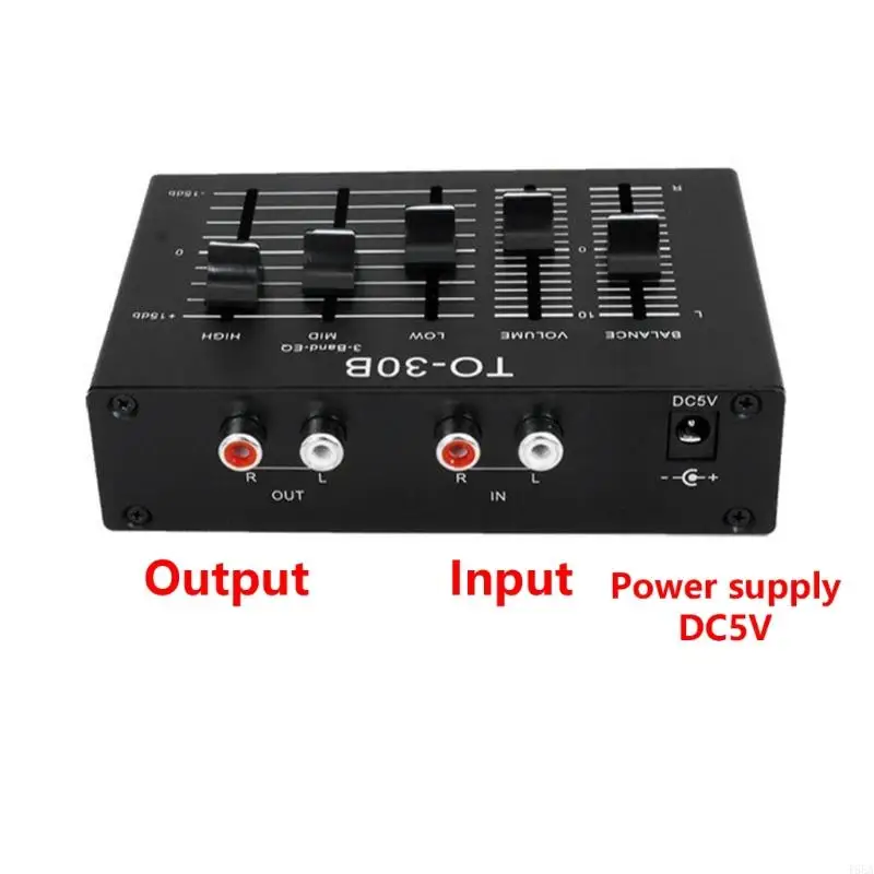 T5EA Audios Premplifier สำหรับการปรับปรุงเสียงเบสระดับกลาง Trebles ปรับค่าอีควอไลเซอร์