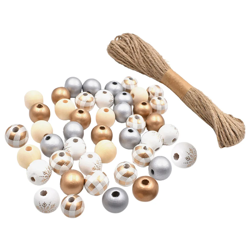 

Wooden Bead DIY Set Garland Making Beads Handcraft Artificial Crafting Crafts Decorative Loose