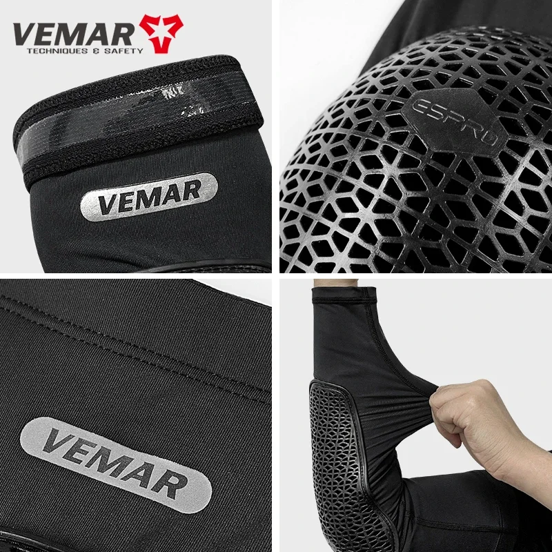 VEMAR สถานที่แล้วรุ่น Ice Sleeve ใหม่ Elbow Pads รถจักรยานยนต์เข่ารั้งขี่จักรยานจักรยาน Motocross เข่าและข้อศอกขี่ Protector