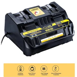 Cargador de batería DCB102, estación de carga de 2 puertos, Compatible con Dewalt 12V-MAX, DCB206, DCB205, DCB204