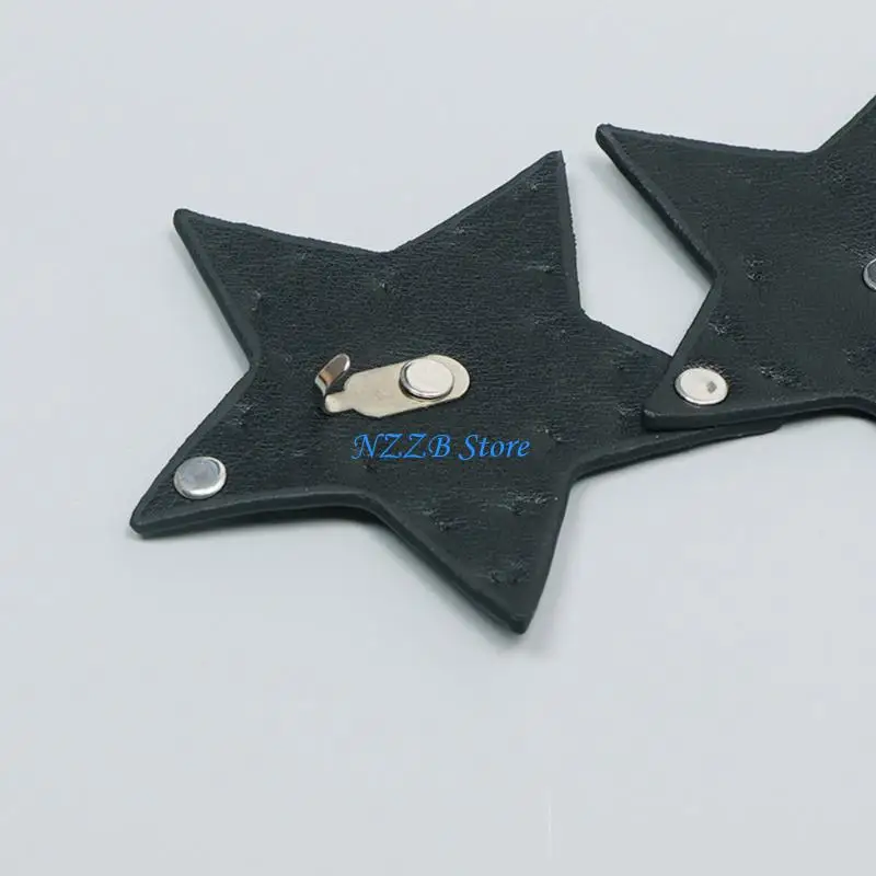 T21F Star Grommet Belt Belt Star Sughed Stail for Systlish Cowgirl Scheds فريدة من نوعها