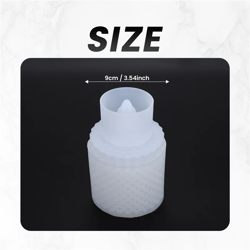 N08R Resin Box Molds With Lids,3D Jar Silicone Mold, Trinket Storage Container Box Mold For Resin Casting Home Decor