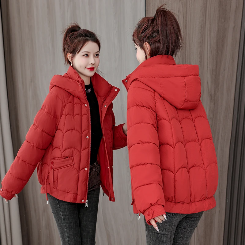 جديد لعام 2025 معطف شتوي دافئ من القطن من Orto Thiened معطف شتوي دافئ بسحاب للإغلاق لون للتنقل فضفاض مناسب