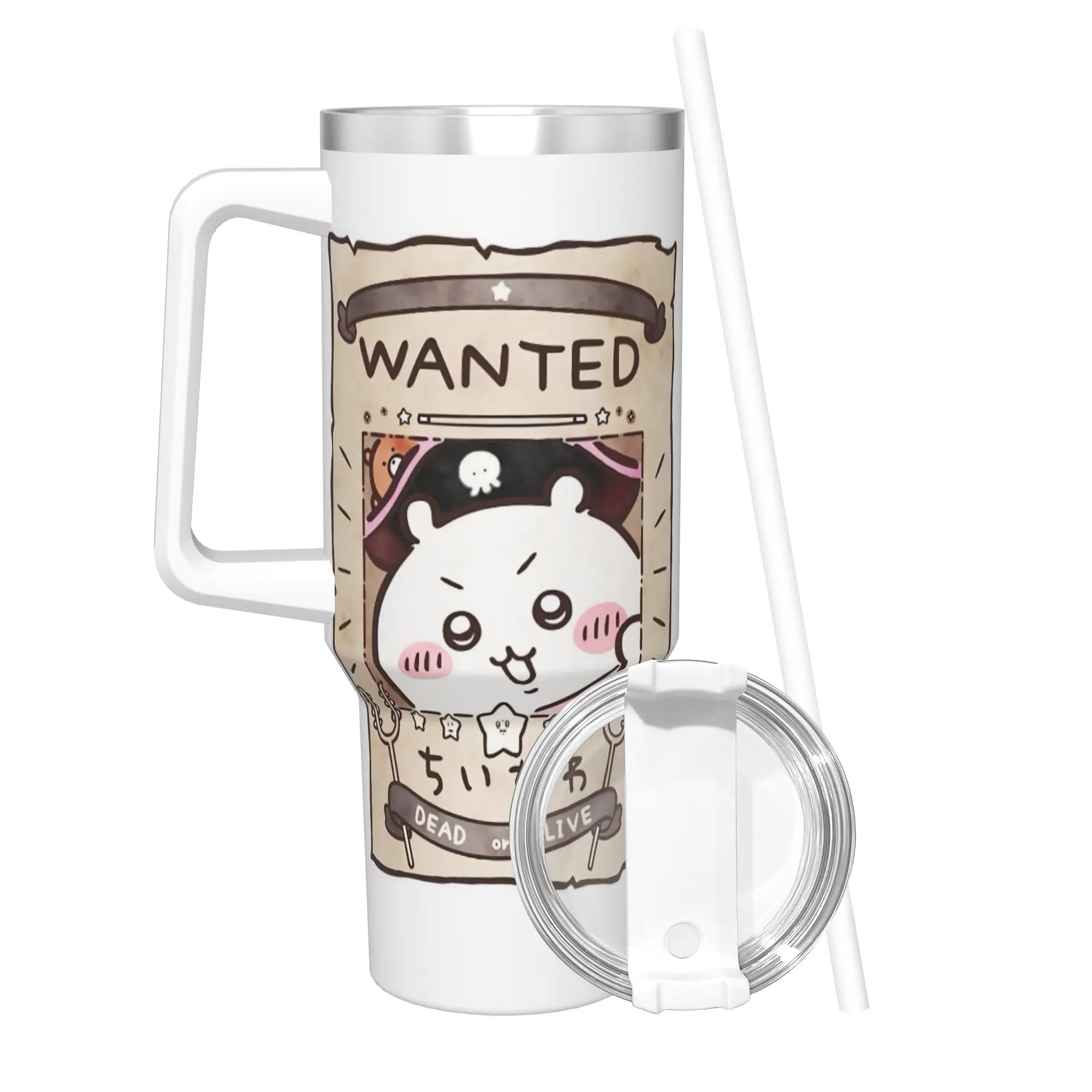 Stainless Steel Tumbler Chiikawas Wanted Dead Or Alive Manga Thermal Cups  Keep Heat Hot Drinks Mugs Cup Camping Water Bottle