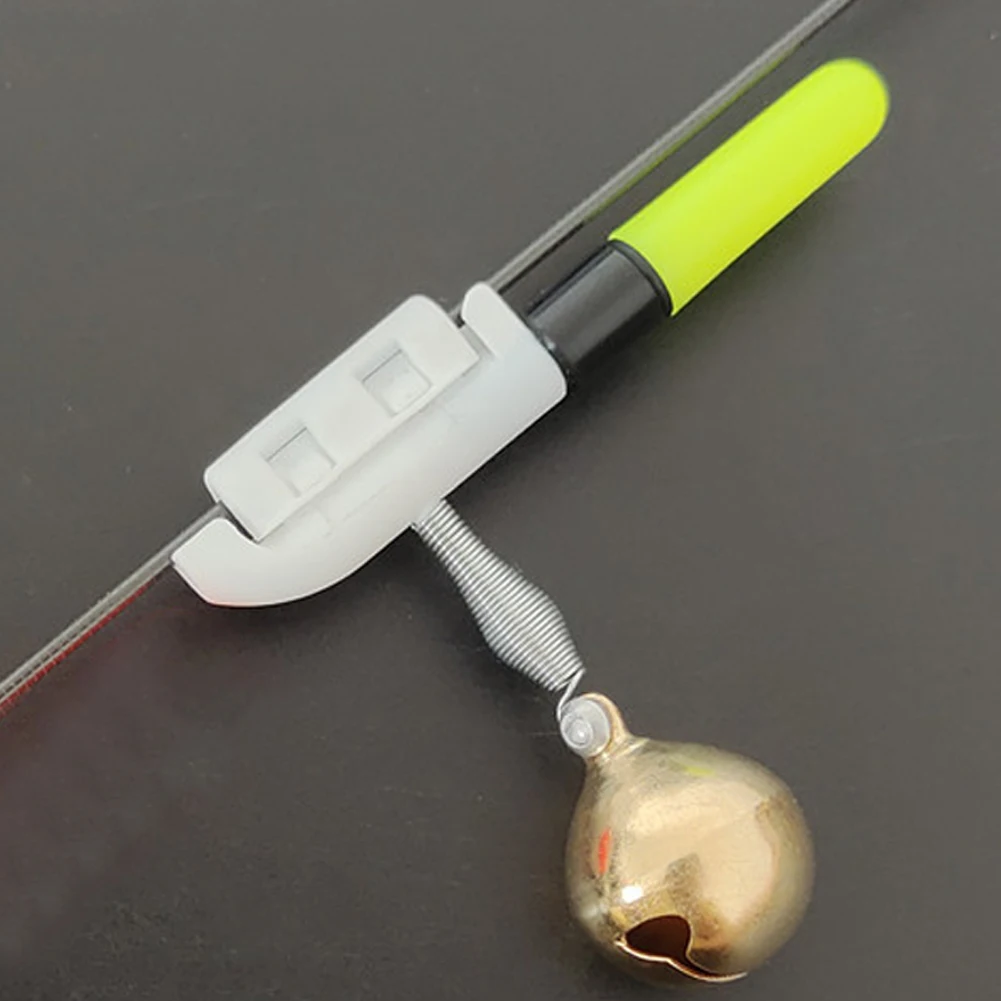 1 Set Fishing Electronic Rod Light Luminous Stick Fish Bite Alarms Light with Bells Ring Color Change for Night Fishing