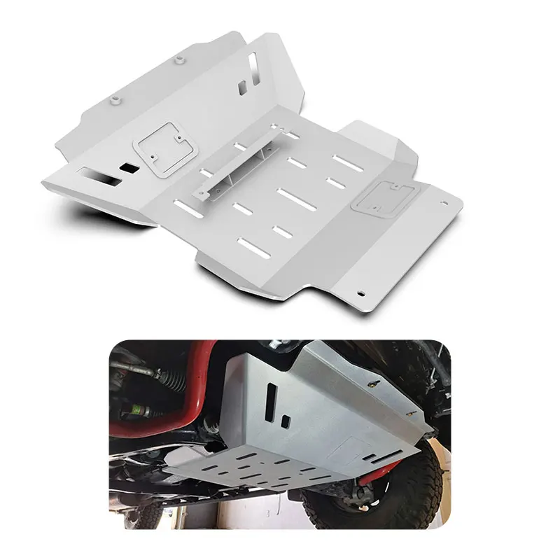 Protecting Engine Lower Guard Accessories Protection Silver Aluminum Front Skid Plate For Toyota Tundra