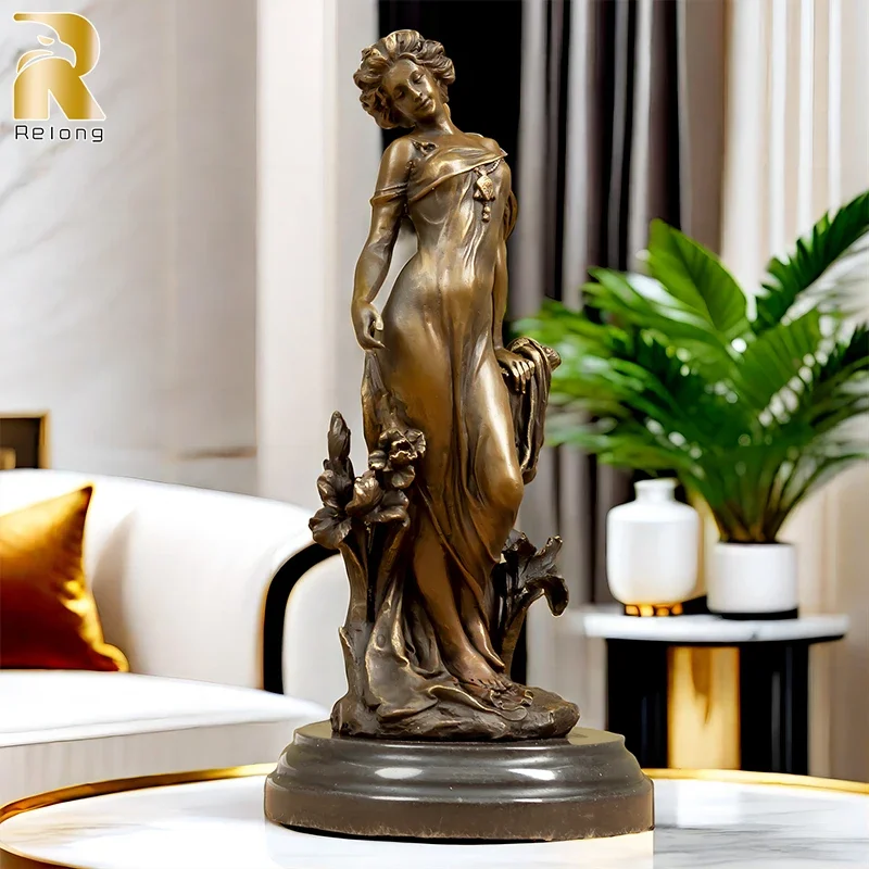 28cm Greek Myth Aphrodite Bronze Statue Bronze Aphrodite Sculpture Goddess Art Crafts For Home Decor Ornament Gorgenous Gift