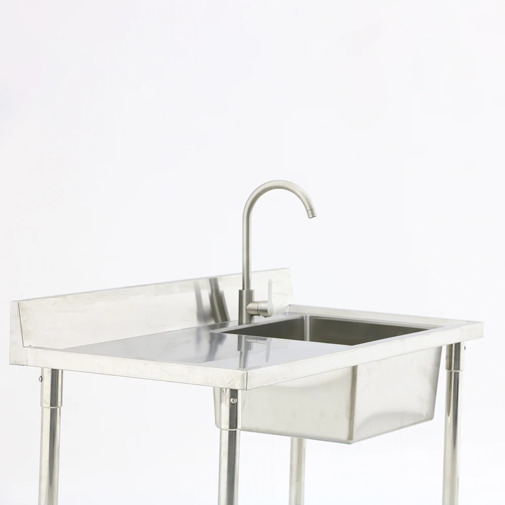 Single Bowl Stainless Steel Wash Basin Kitchen Lab Sink