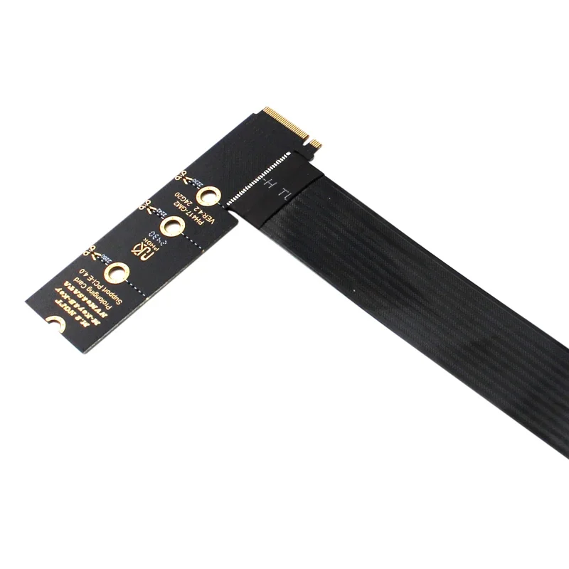 Extension Cable Riser Card Dual Protocol PCIE4.0 M.2 M Key NVME SSD Adapter for 2230 2242 2260 2280 M.2 PCI-e / M2 NGFF SATA SSD 