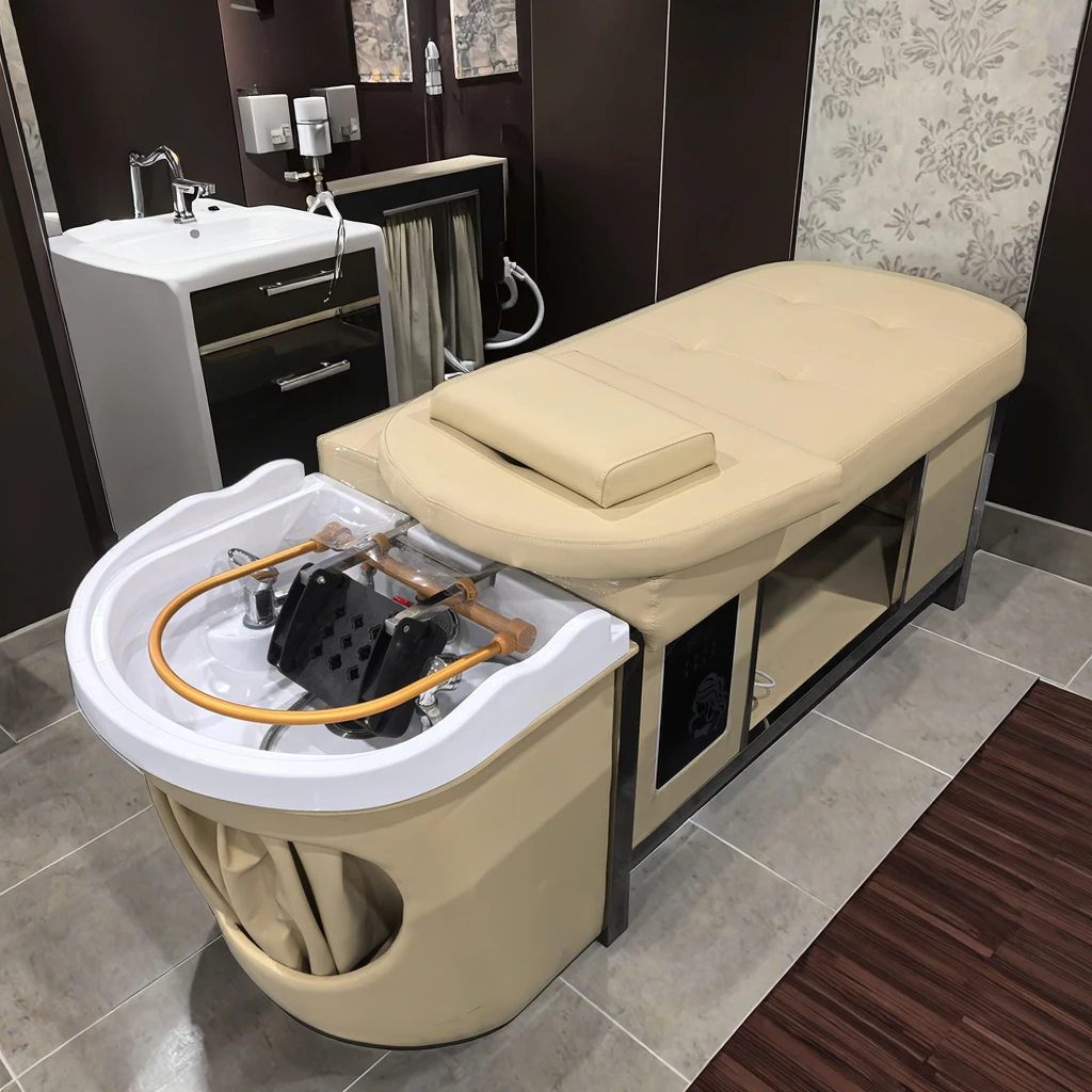 

High Quality Factory Custom Salon Hair Wash Basin Massage Japanese Head Spa Shampoo Bed Beauty Salon Furniture Modern