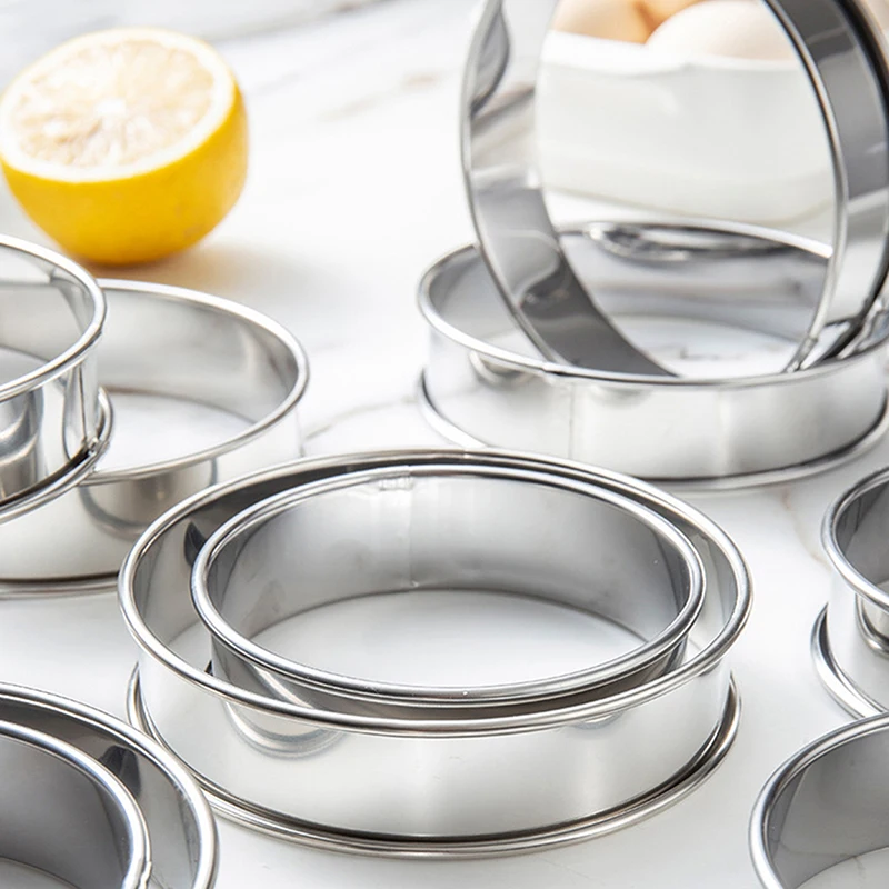 8/9/10CM Muffin Baking Tool Multifunctional Stainless Steel Baking Cake Dessert Making Mold Household Kitchen Supplies