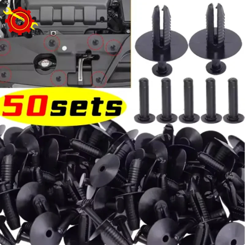 50pc Car Bumper Fender Wheel Arch Fastener Clips For BMW E34 E36 E38 E39 E83 E84 E46 M3 M5 Z3 X1 X3 X5 X6 Mudguard Plastic Rivet