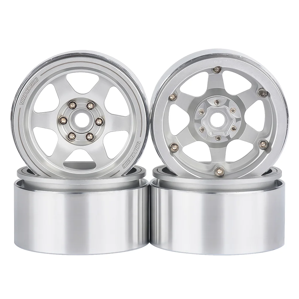 PYFORE 2,2 Zoll RC Crawler Metallradnabe 64mm Außendurchmesser 50mm Innendurchmesser 12mm Sechskantadapter für 1/8 1/10 Crawler Auto – Detail 10