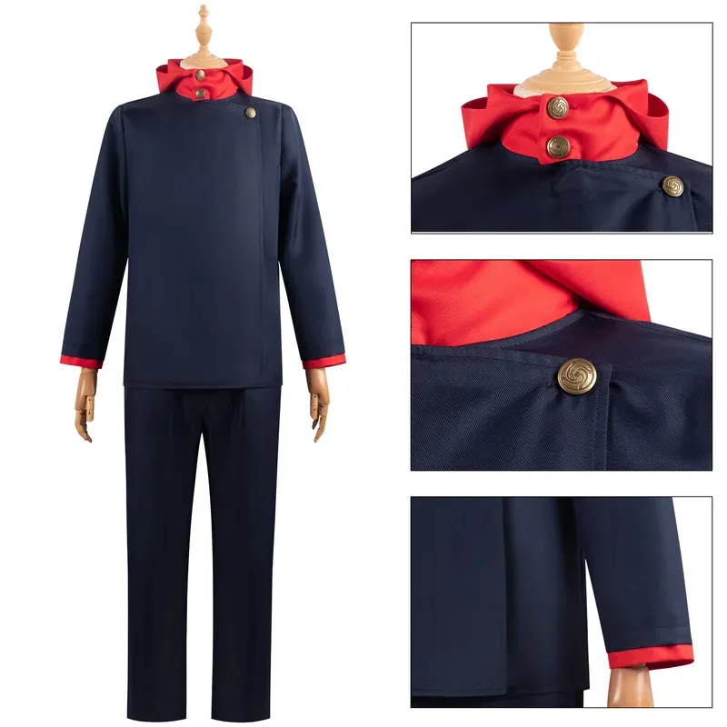 Itadori Yuji cosplay costume Inumaki Toge/Fushiguro Megumi Cosplay Include Uniform Pants for Anime Comic Con wig