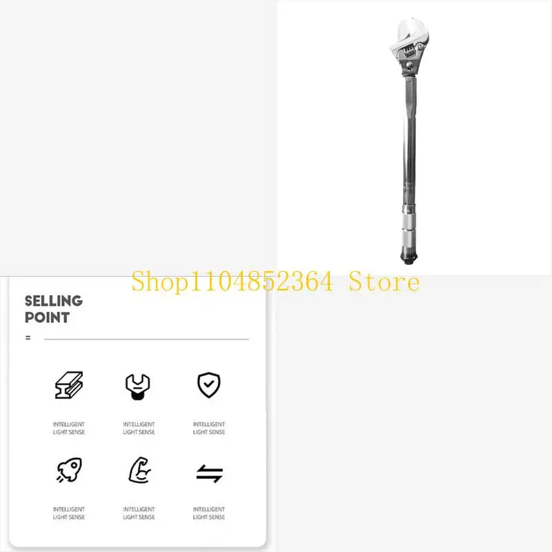 

652F Versatile Wrench with Interchangeable Attachments,Perfect for Woodworking and Repairs