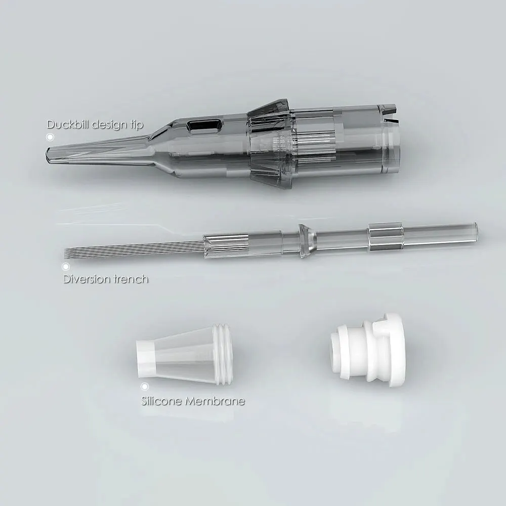 Tensord-永久的なタトゥーカートリッジ,タトゥーマシン用の丸い膜システム,20個