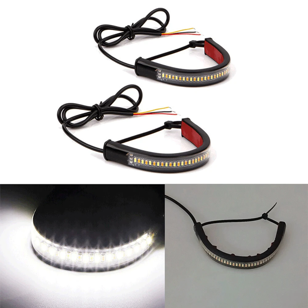 Flexible 36 LED Motorcycle Light Bar Strip Tail Turn Signal Tail Rear Brake Stop Bulb Lamp Brake Light 12V