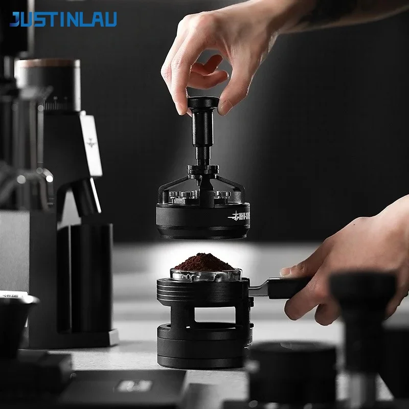 JUSTINLAU Espresso Stirrer Magnetic Powder Stirring Needle for 51/53/58mm Portafilter Adjustable Rotating Cloth Powder Dispenser