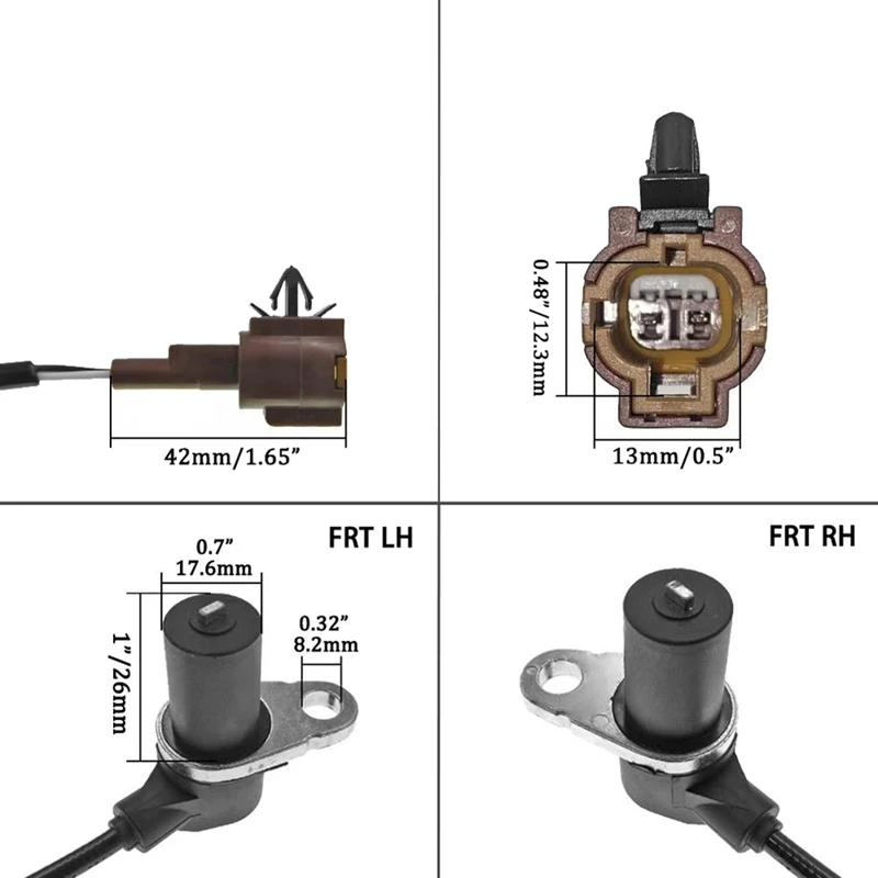 Car Fornt Left + Right Wheel Speed ABS Sensor For Nissan Bluebird 47911-5E910 47910-5E910