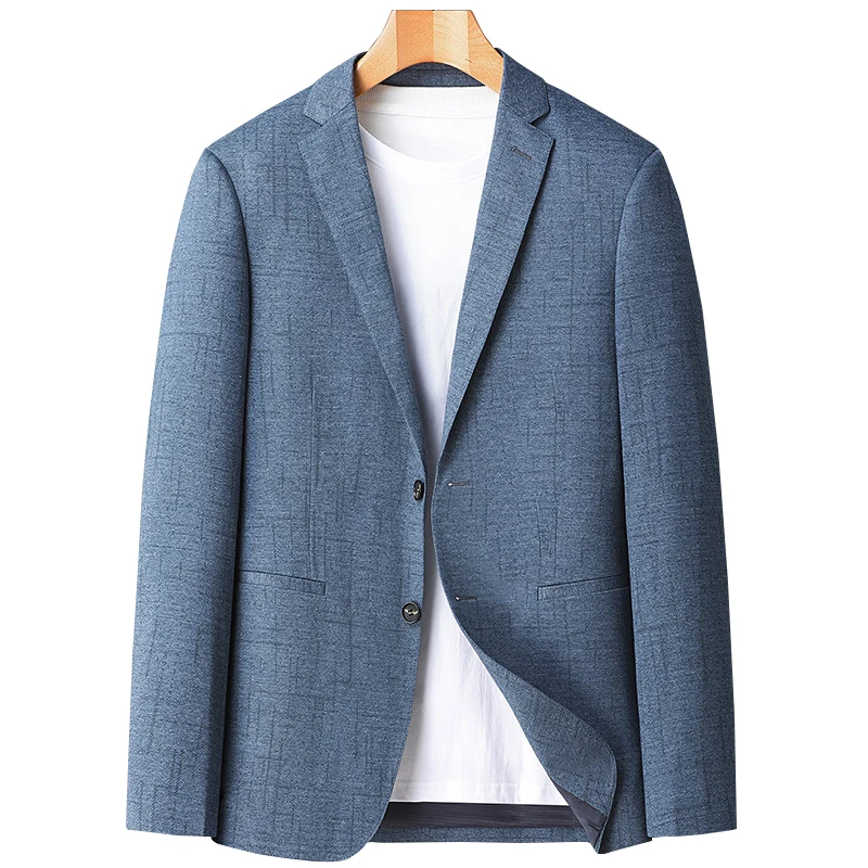 Mens Suit Jackets Stretch Blazer Casual Business Suit Coat Japanese Korean Blazers Elegant Brand Spring Autumn Office Outwear