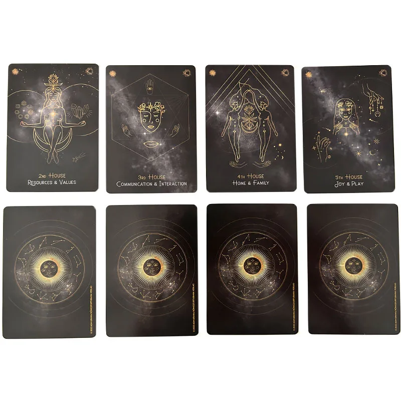 Hot sales Astro Oracle Tarot Cards Fate Divination Prophecy Card Family Party Game Tarot 43 Card Deck