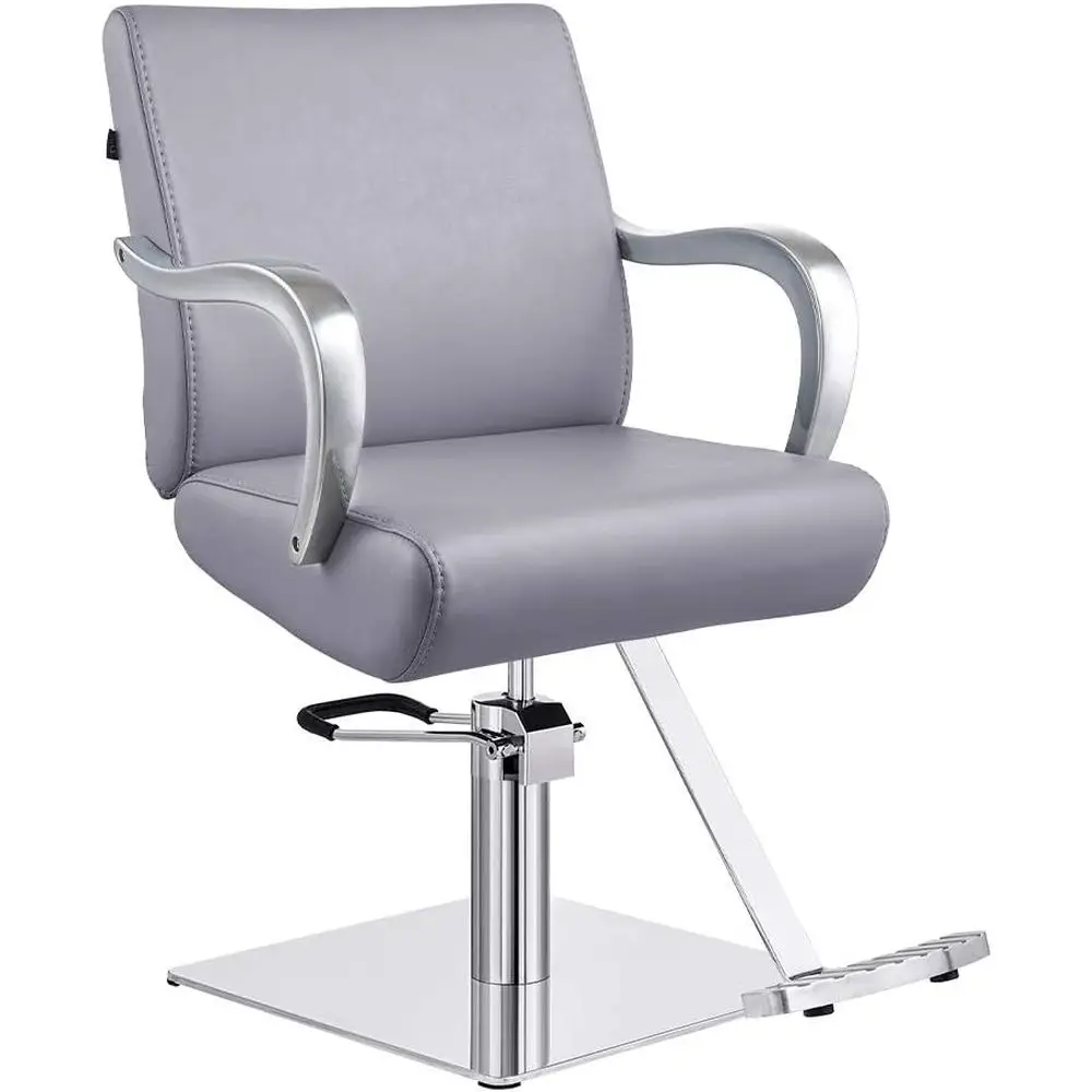 

Stylish Hair Stylist Chair, Durable Hydraulic Meteor, Gray