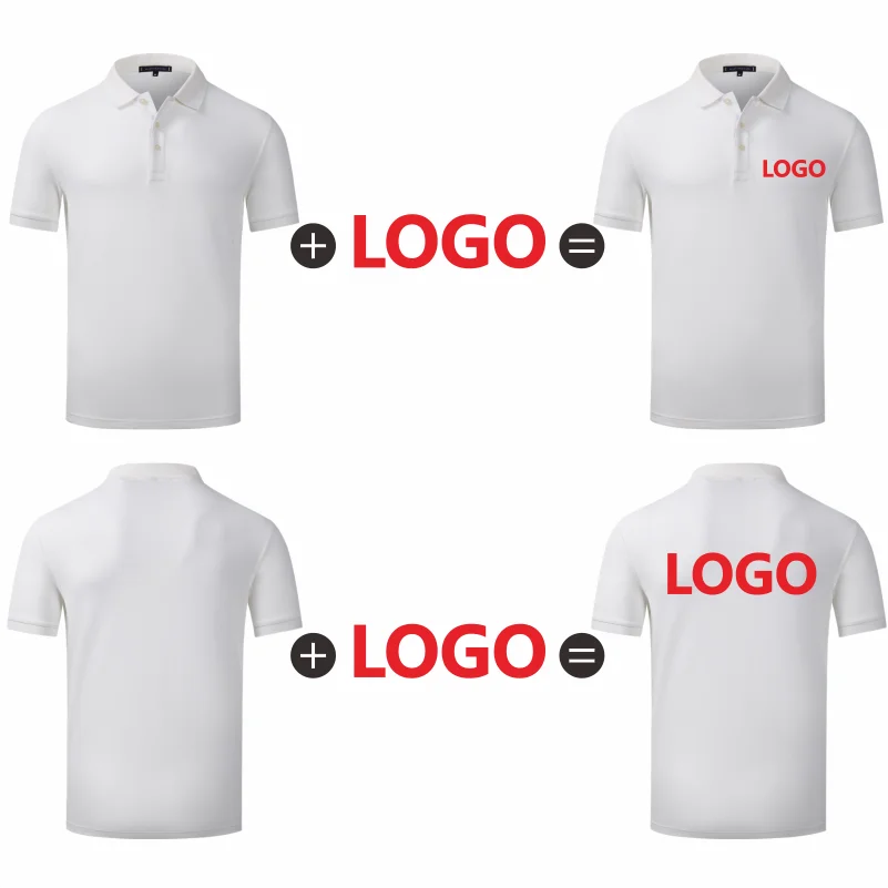 Polo de manga curta masculino e feminino 100% algodão polo de lapela, logotipo personalizado, bordado marca da empresa, tops de qualidade, design