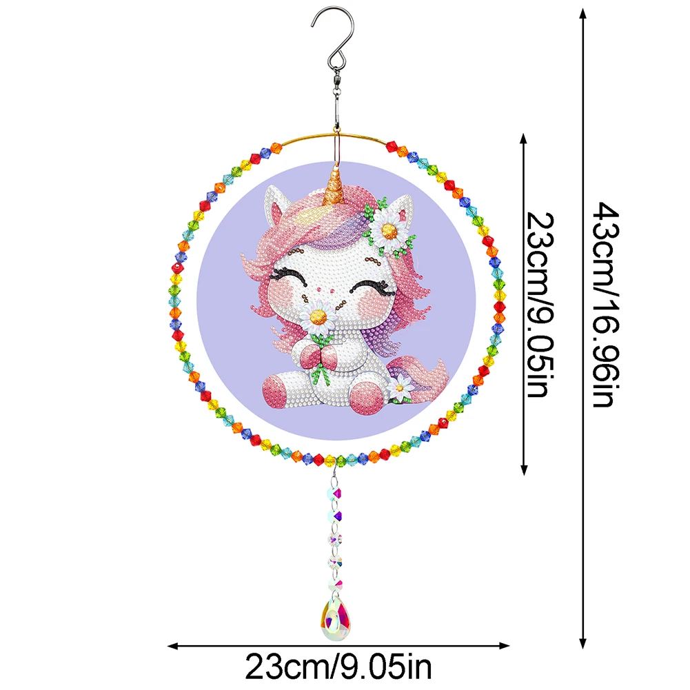 

Suncatcher Diamond Painting Hanging Sign Mandala Diamond Drawing Hanging Ornament Crystal Painting Ornaments for DIY Craft