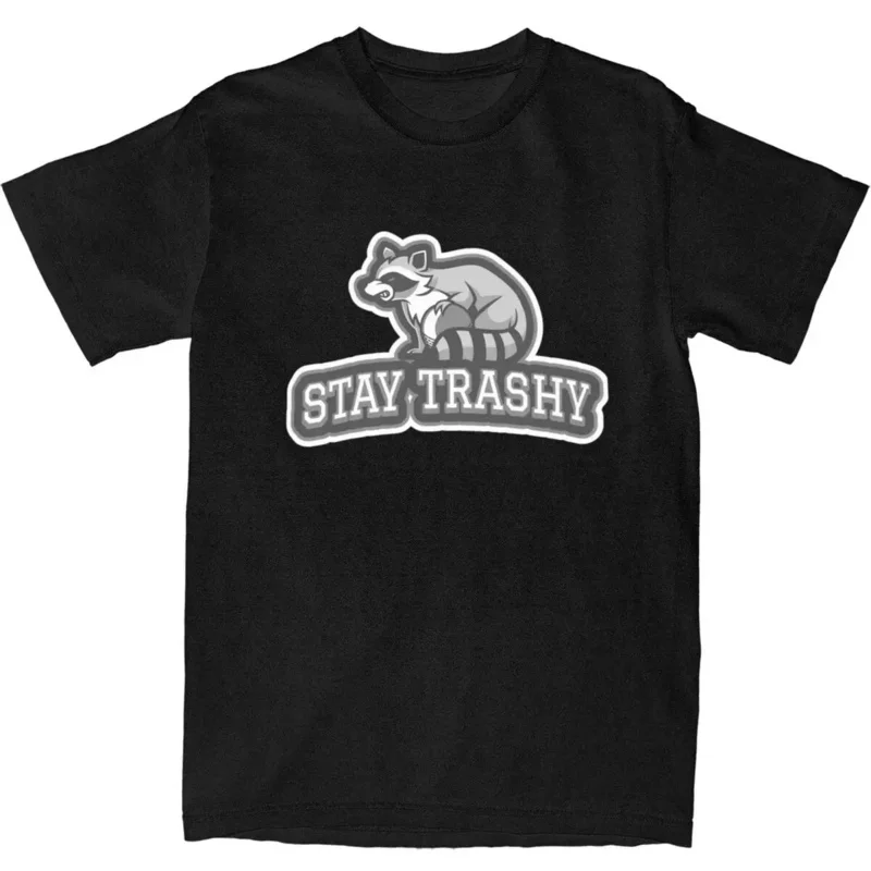 Raccoon Stay Trashy Apparel Shirt for Men Women Raccoons Trash Unique Cotton Graphic Printing Tees