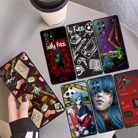 Sally Face Phone Case Cover Coque For Samsung Galaxy S24 Ultra 23 S22 Plus S21 FE S20 S8 S9 S10 Note 10 Pro Note 20