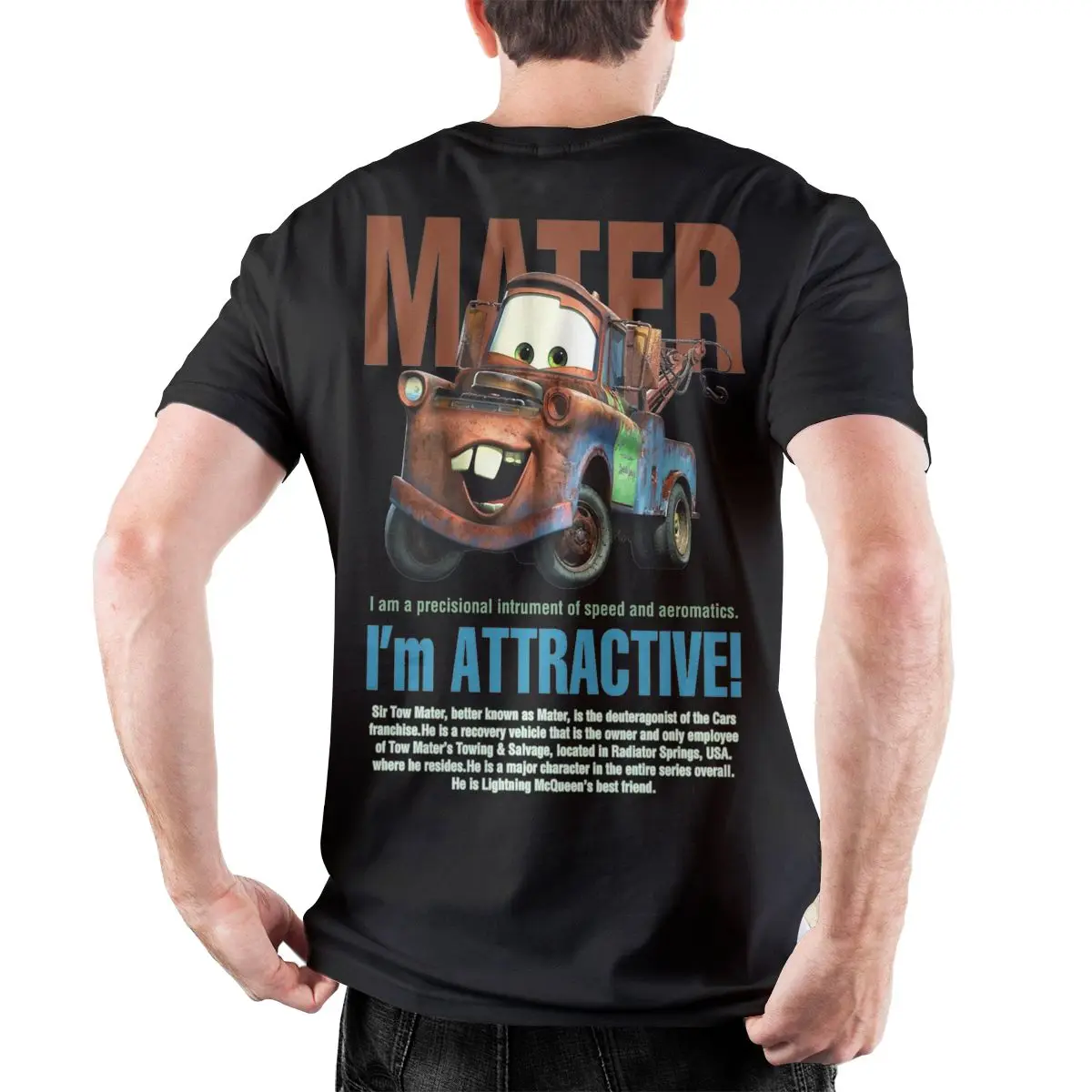 Vintage Brown Cars Mater T-Shirts Sally Carrera Men 100% Cotton T Shirt Lightning Mcqueen Tee Shirt Birthday Present Clothes image 3
